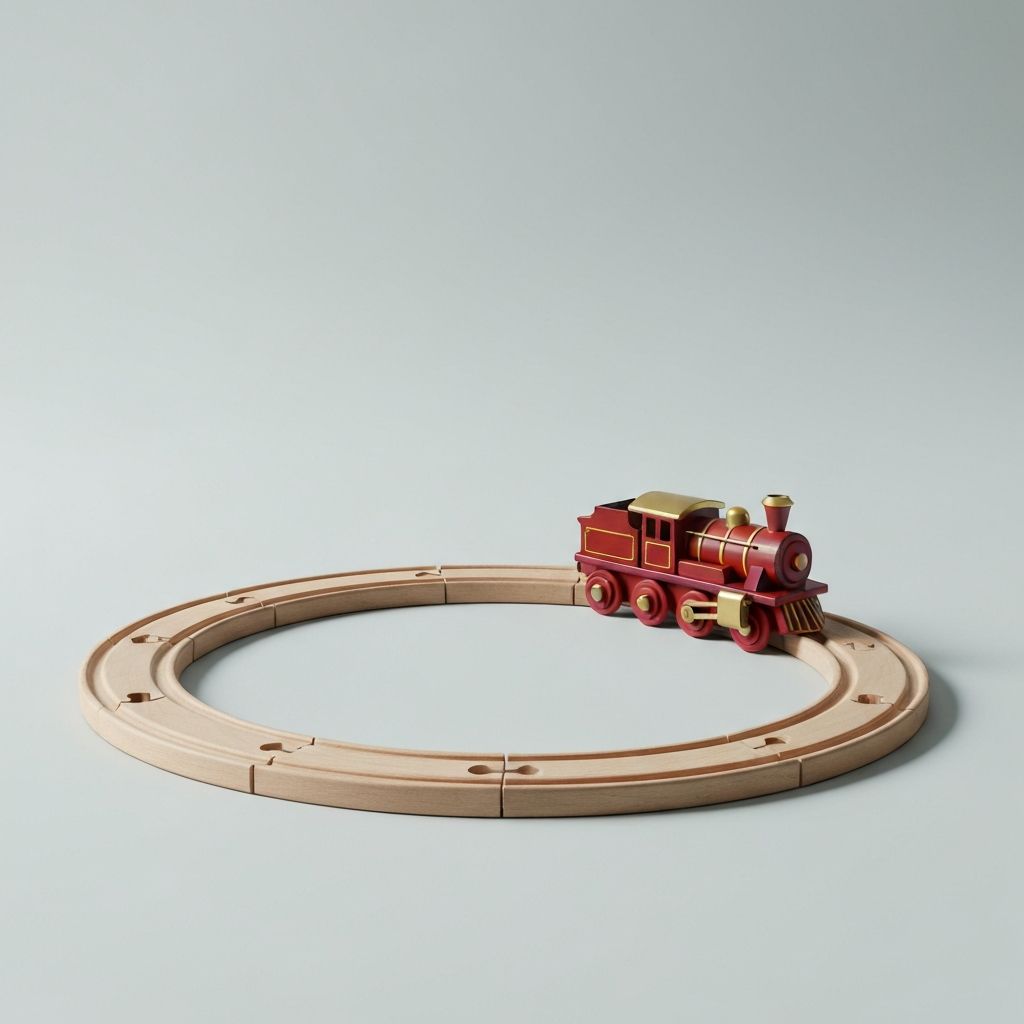 Wooden Railway Train Set